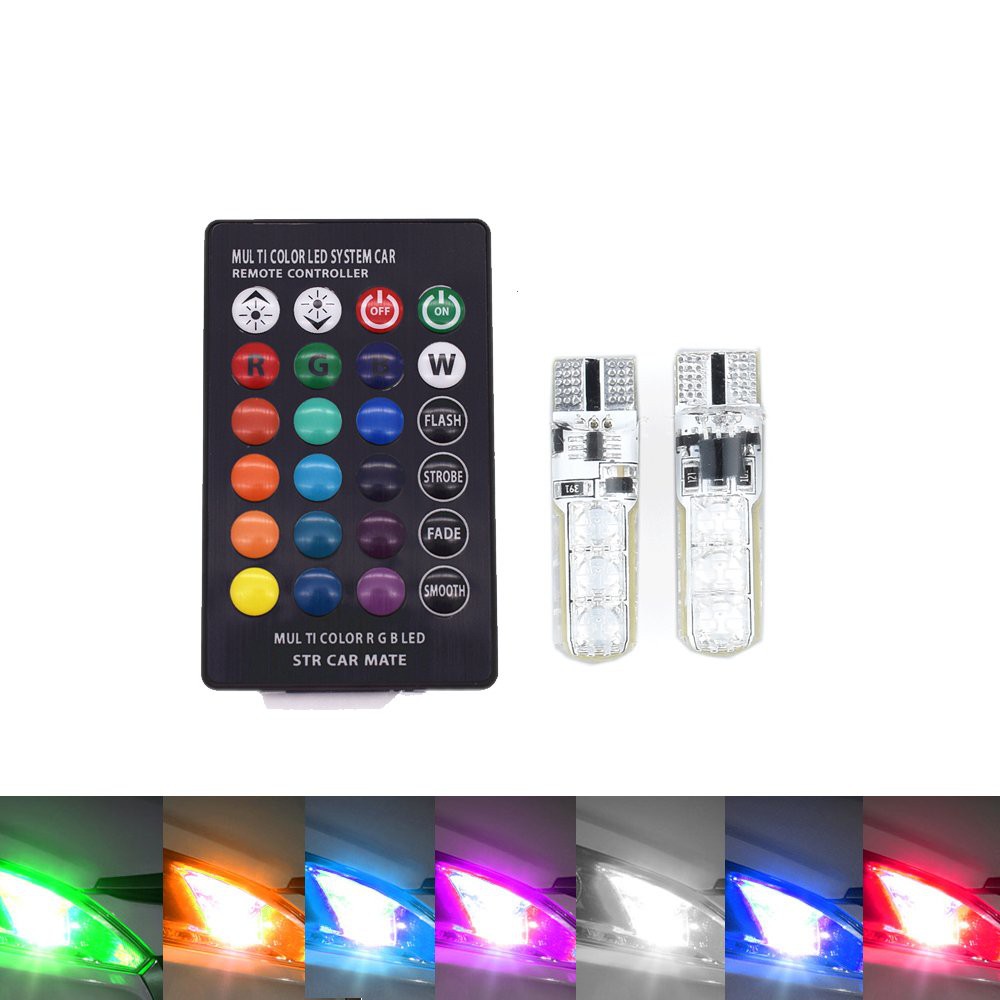 Jual Lampu Senja Led Multi Color T Smd Rgb Pcs Warna Mobil Motor Include Remote Dan