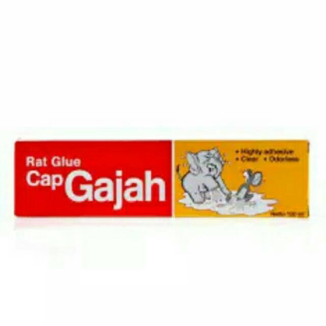 Jual Lem Tikus Cap Gajah 100g Dengan Getah Karet Metah Cair 100ml ...