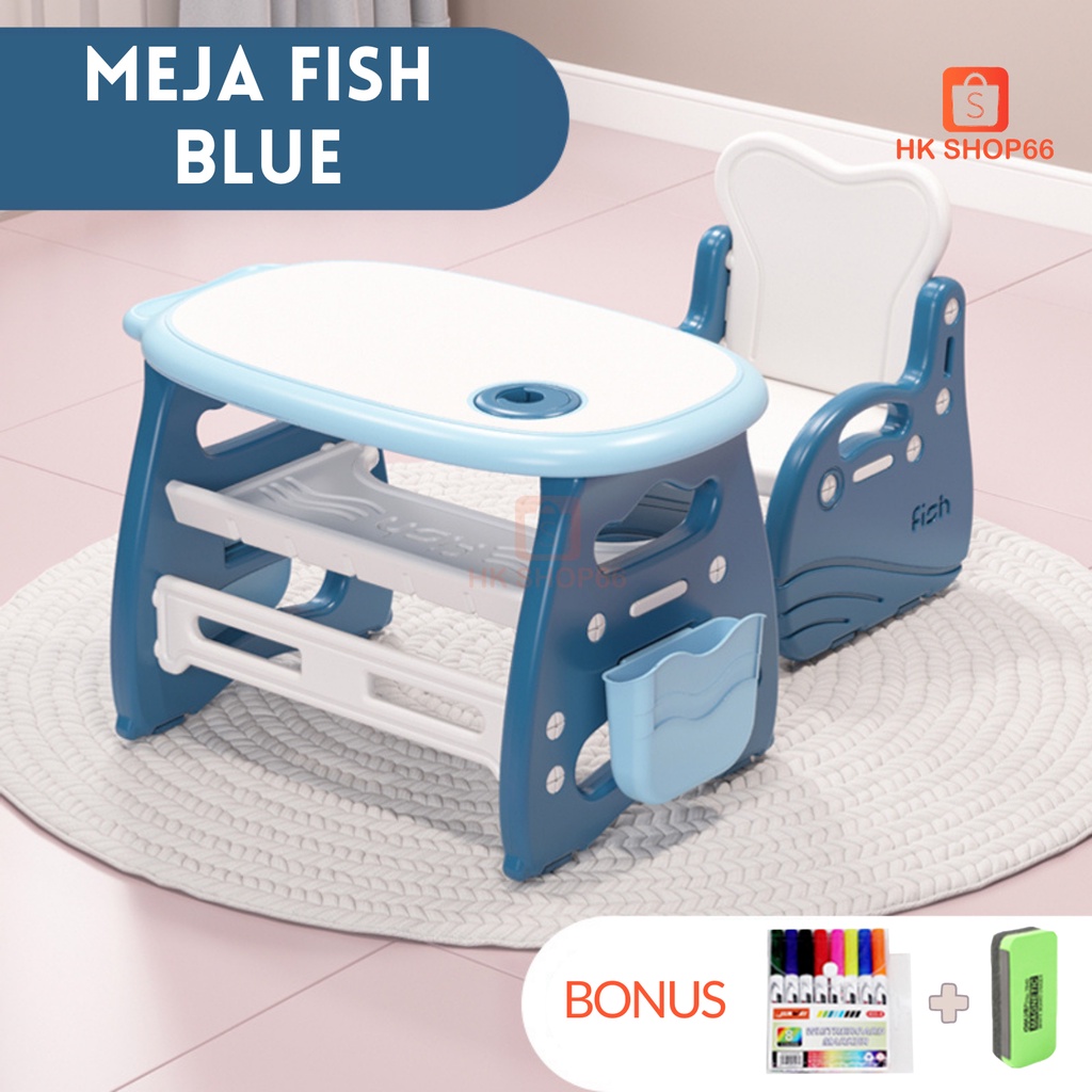 Jual RMB | Set Meja Belajar Anak Fish / Set Meja Belajar Anak / Meja ...