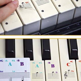 Adesivi Per Pianoforte Trasparenti – 88 Tasti, Per Bambini E Principianti, Set Note