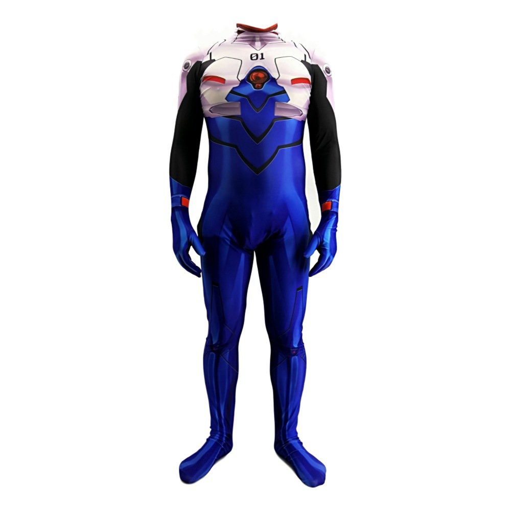 Jual Anime EVA Ikari Shinji Cosplay Costume Plugsuit Zentai Bodysuit