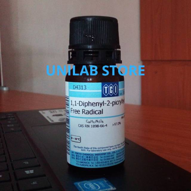 Jual DPPH 1,1-Diphenyl-2-pycrylhydrazyl Free Radical 1gr CAS No.: 1898 ...