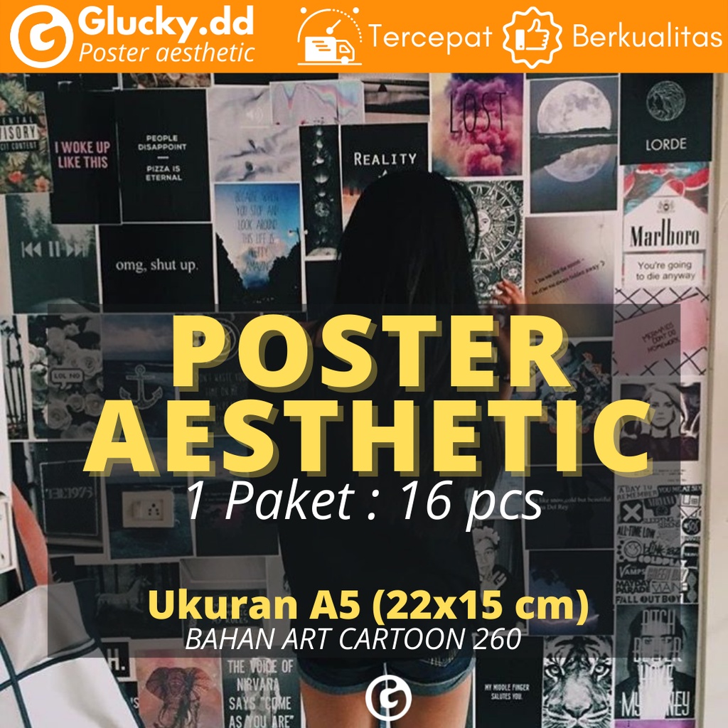 Jual Poster Dinding Aesthetic A5 | Poster Aesthetic | Poster Murah ...