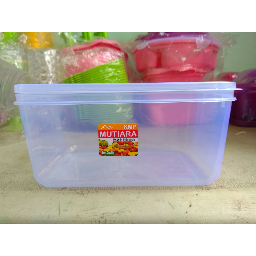 Jual Kotak Wadah Box Plastik Mutiara Pack Kmp 3500ml Bening