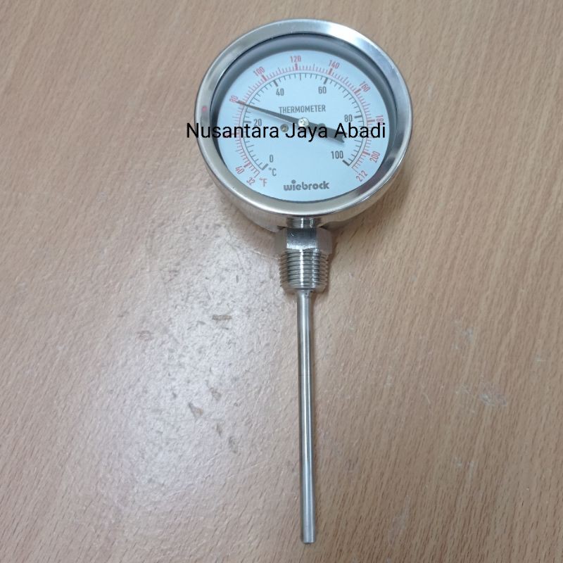 Jual Thermometer Temperature Gauge Raket Bottom Stainless 100 °C Deg ...