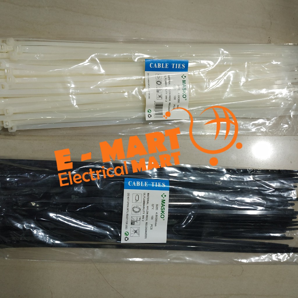 Jual masko kabel ties pengikat kabel 4 8 x 350 shopee indonesia