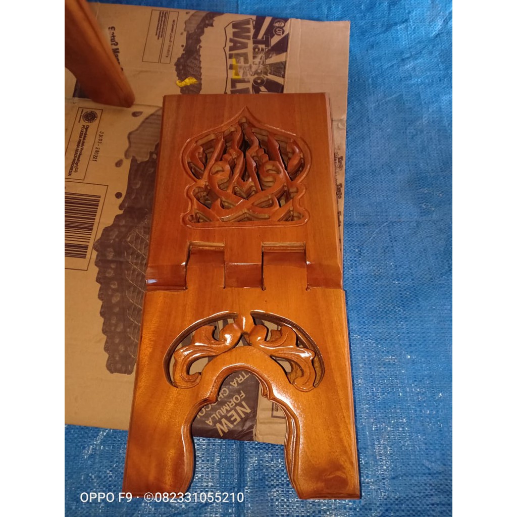 Jual Rehal silang rekal meja baca quran bentuk X kayu mahoni rapi jali ...