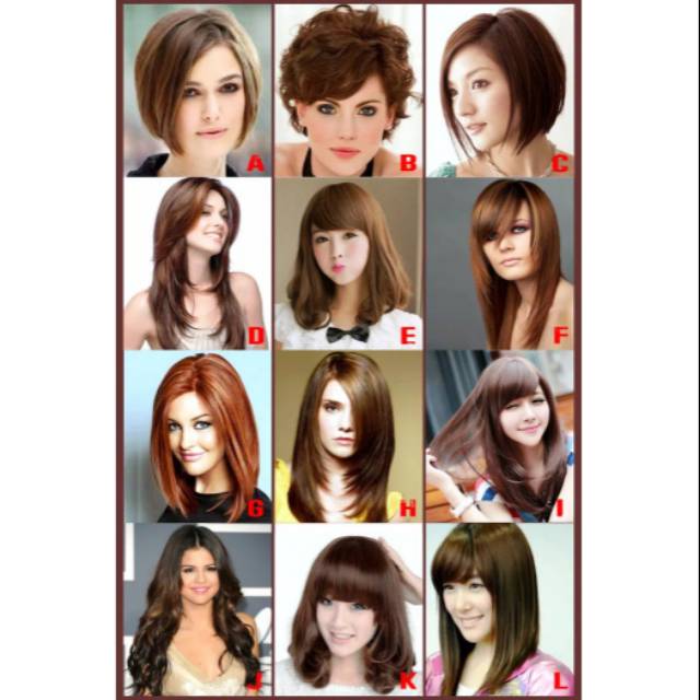 Jual Poster Model Potong Rambut Wanita A3+ dan laminasi glossy | Shopee ...