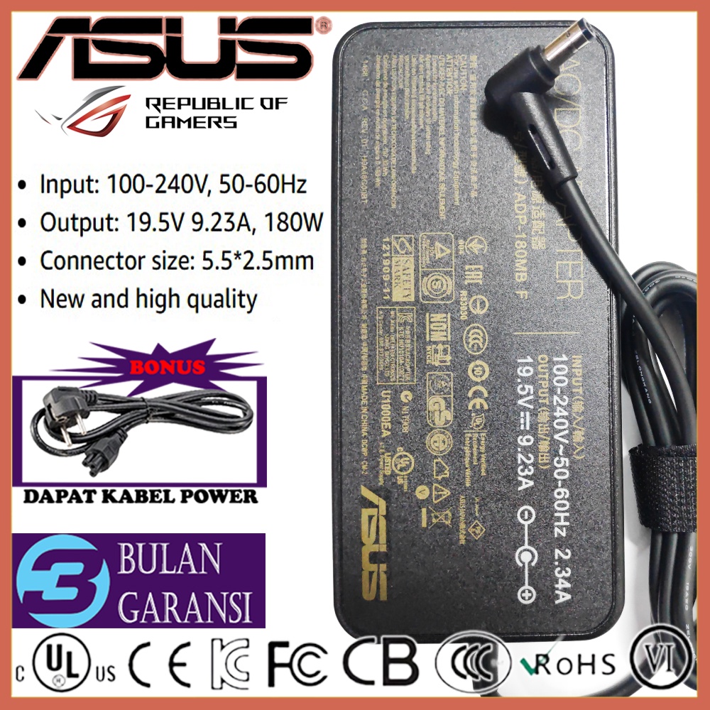 Jual Adaptor Charger Casan Laptop Original Asus Rog Gaming G750 Gl502vm Gl502vs Gl503 Gl503ge 6532