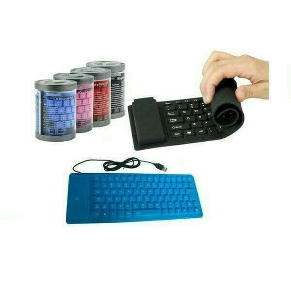 Jual keyboard luar external USB FLEXIBLE karet USB Anti Air Fleksibel ...