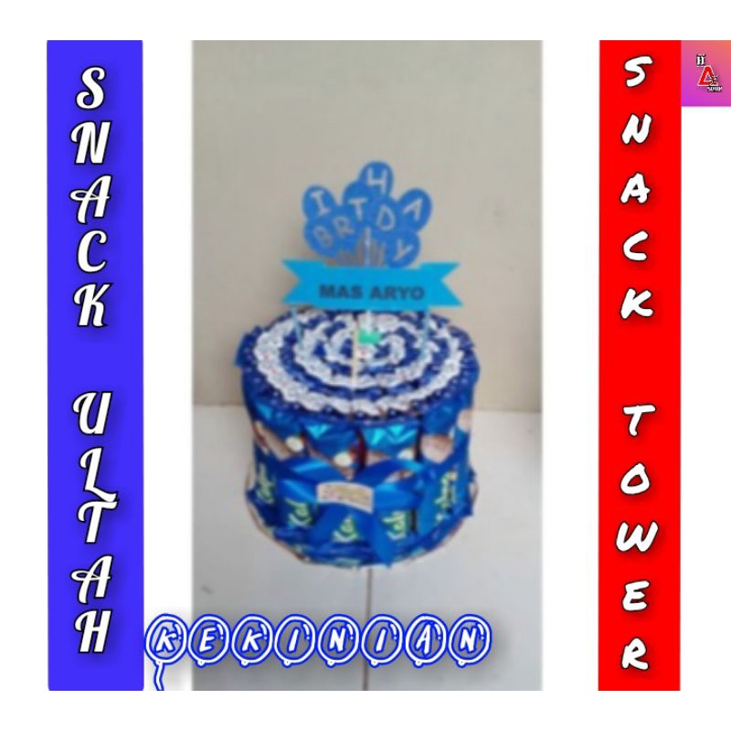 Jual SNACK TOWER KEKINIAN / SNACK ULTAH MURAH / BINGKISAN ULTAH (FREE ...