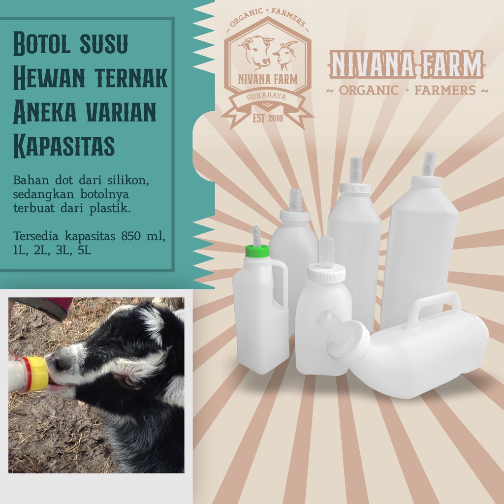 Jual Botol Dot Susu Hewan Ternak Anak Kambing Sapi Pedet Cempe Kuda