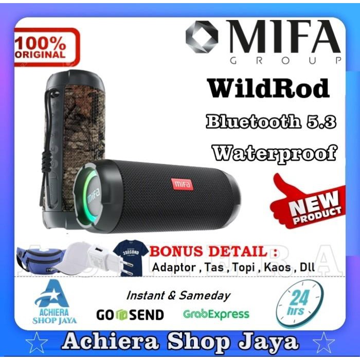 Jual MiFa WildRod Wireless Bluetooth 5.3 Speaker 30W Bass+ IP67 RGB ...