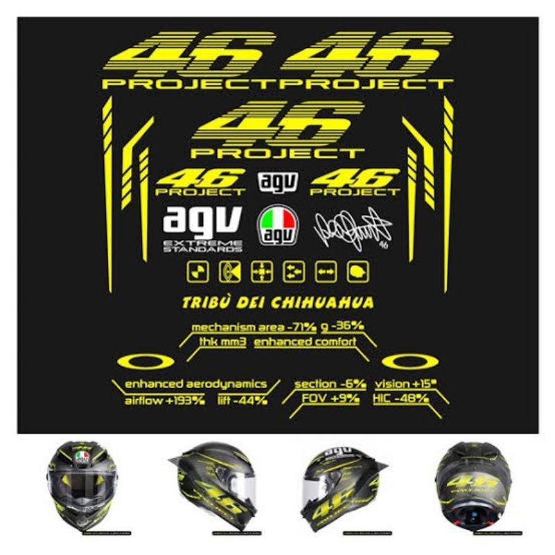 Jual Sticker Helm 46 Project Terlaris | Shopee Indonesia