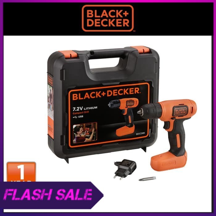 Jual Black Decker 7 2v Cordless Li Ion Drill Kit Set Bdcd8k B1 Shopee Indonesia 8778