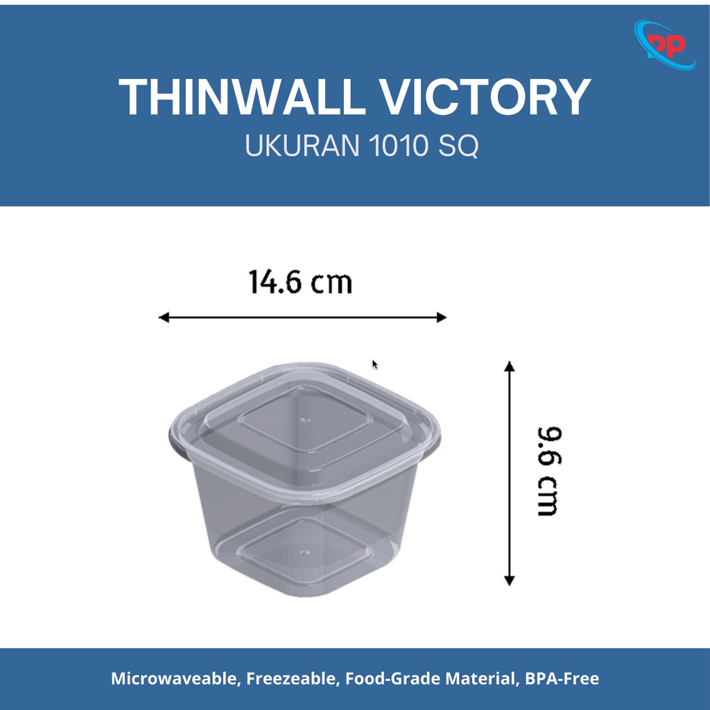 Jual Thinwall Victory Per Pack Rectangle Round Roundbowl 1500 1010 750