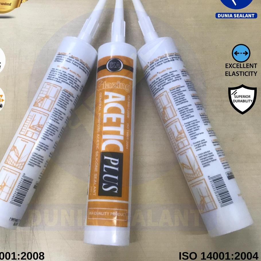 Jual Terbaik Lem Silicone Sealant Lem Kaca IKA Glazing Acetic Plus Sealent Aquarium Silen