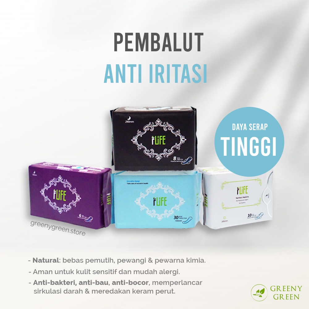 Jual Pembalut Anti Iritasi (Alami dan Natural) Sanitary Napkins For