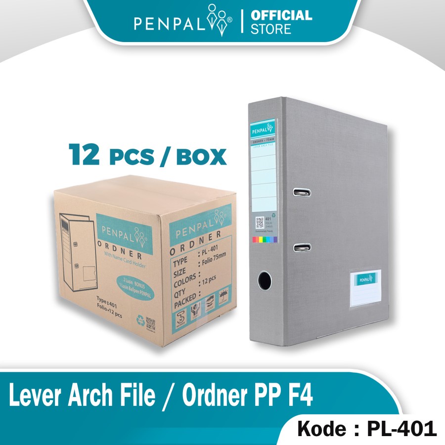 Jual Penpal Lever Arch File / Ordner Folio PL-401 ( 12 Pcs ) | Shopee ...