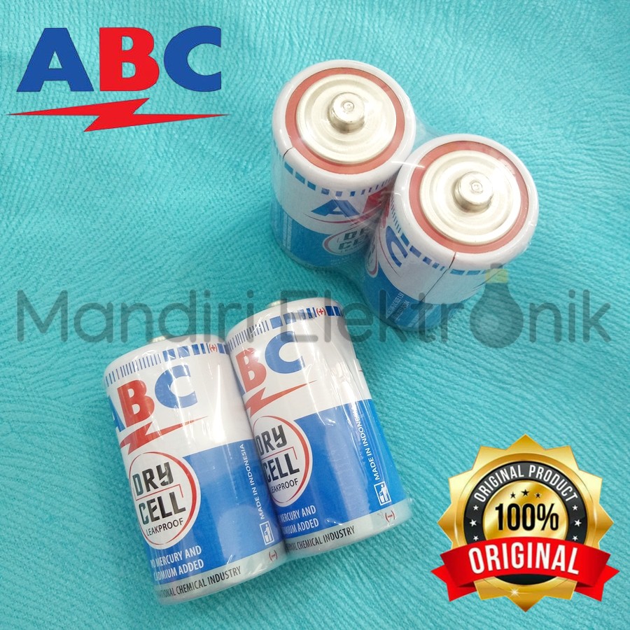 Jual Baterai ABC R14 sedang 1,5V - Baterai Sedang ABC Biru - Baterai ...