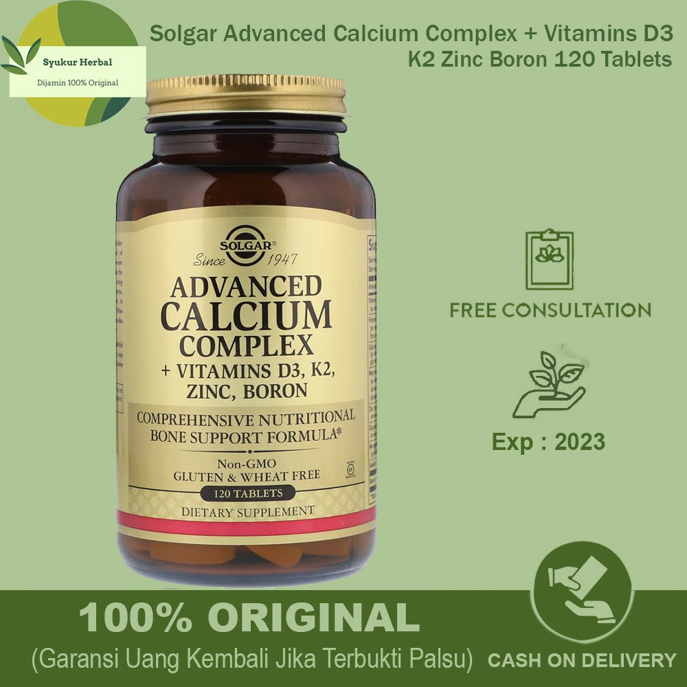 Jual ORIGINAL! (USA ORIGINAL) Solgar Advanced Calcium Complex ...