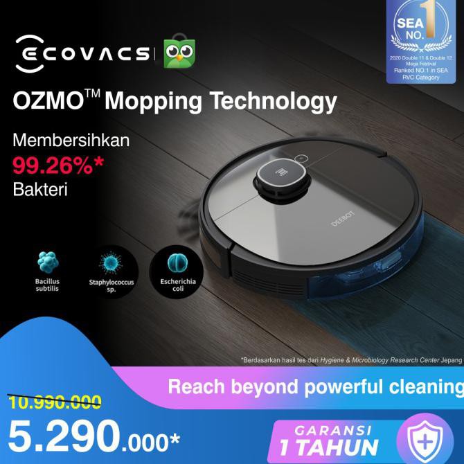 Jual Ecovacs DEEBOT OZMO 920 Robot Vacuum Cleaner Vacum Shopee Indonesia
