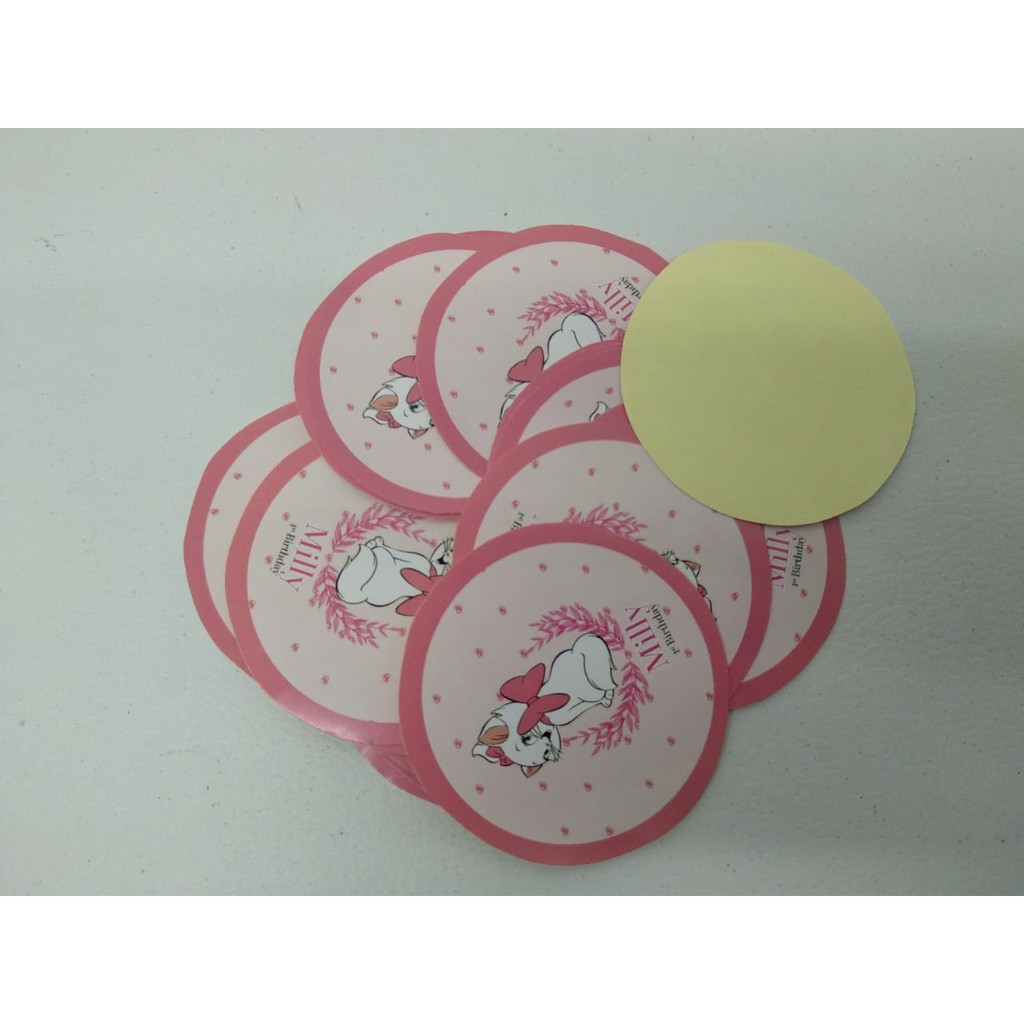 Jual Stiker Pudding / Label Pudding Custom karakter Marie The Cat