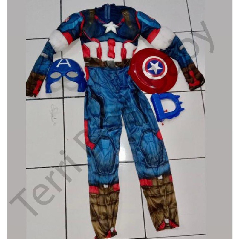 Jual Avenger Kostum cosplay baju captain america kapten amerika anak
