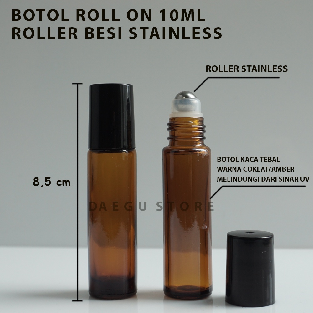 Jual Botol Roll On 10ml Botol Parfum Oles Roller Besi Kaca Coklat Amber Shopee Indonesia 7135