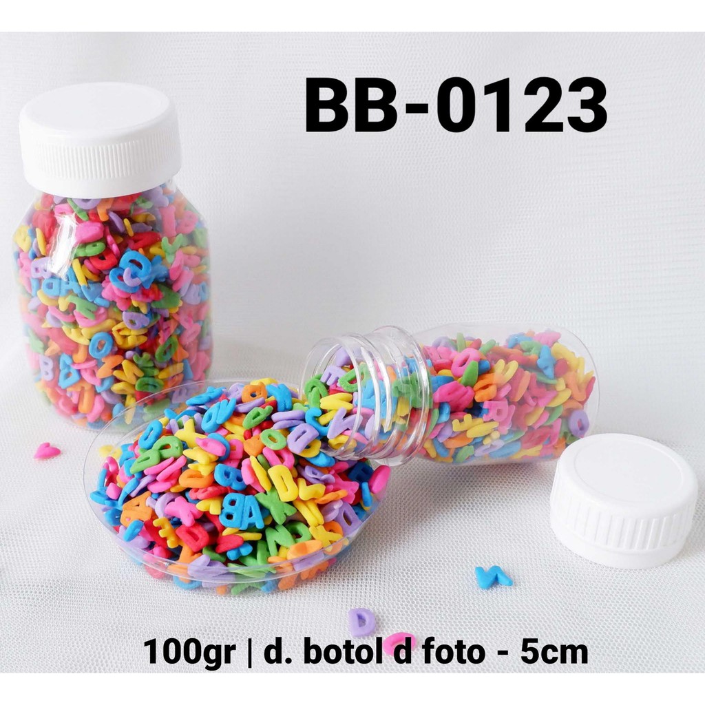 Jual BB-0123 Sprinkles sprinkle sprinkel 100gr 100 gram confetti huruf ...