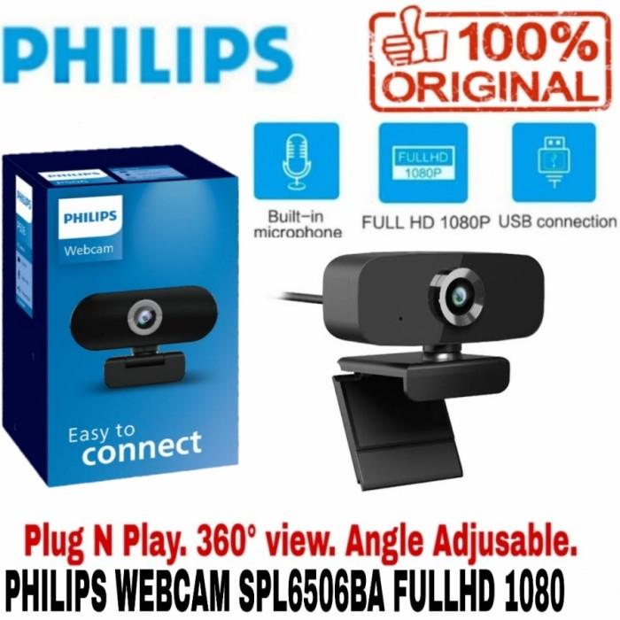 Jual Cam Philips Webcam Full Hd 1080P Spl6506Bm Original Usb Pnp