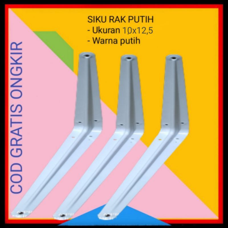 Jual SIKU RAK DINDING PUTIH 4