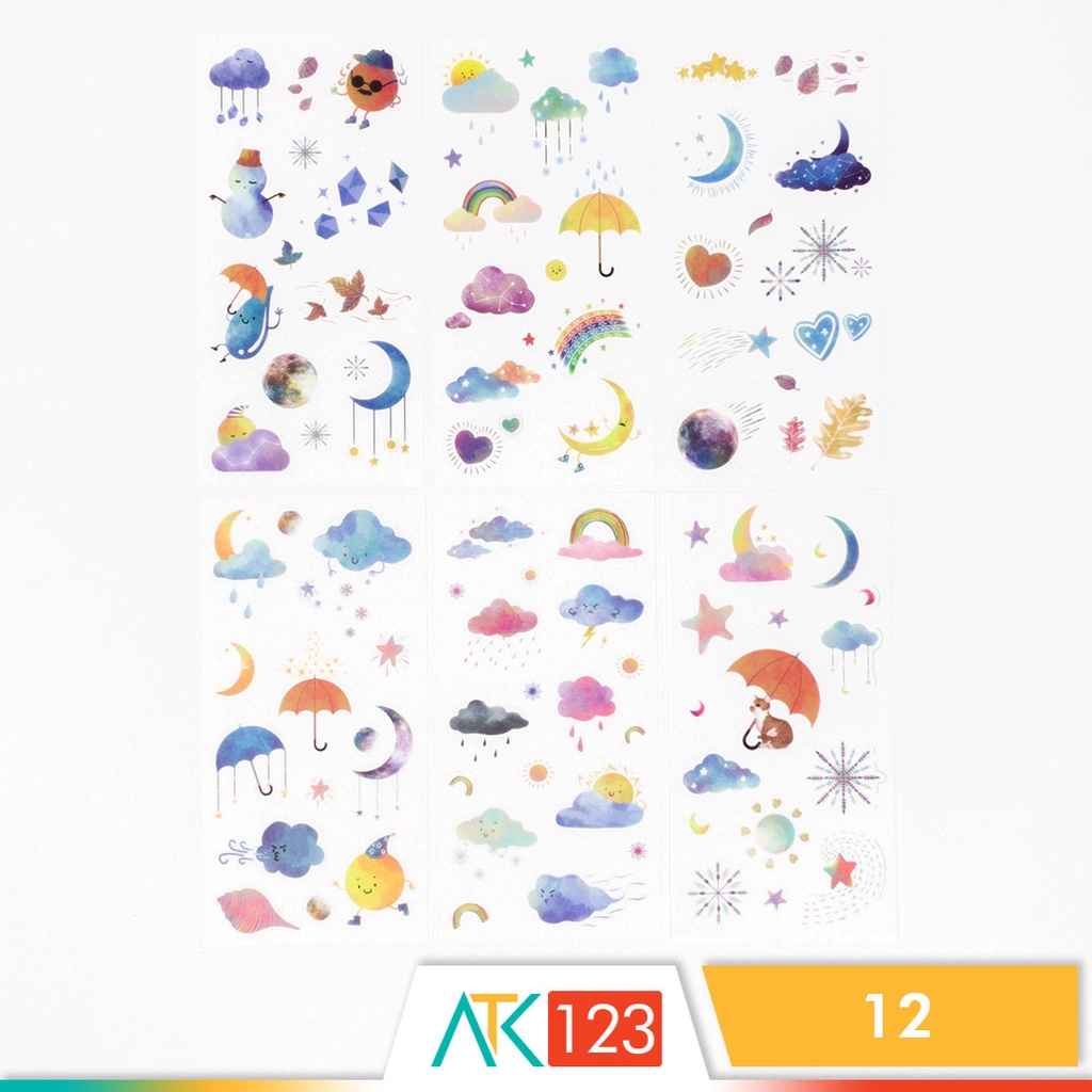 Jual Stiker Estetik Karakter Kartun Lucu / Cartoon / Doodle / Nature