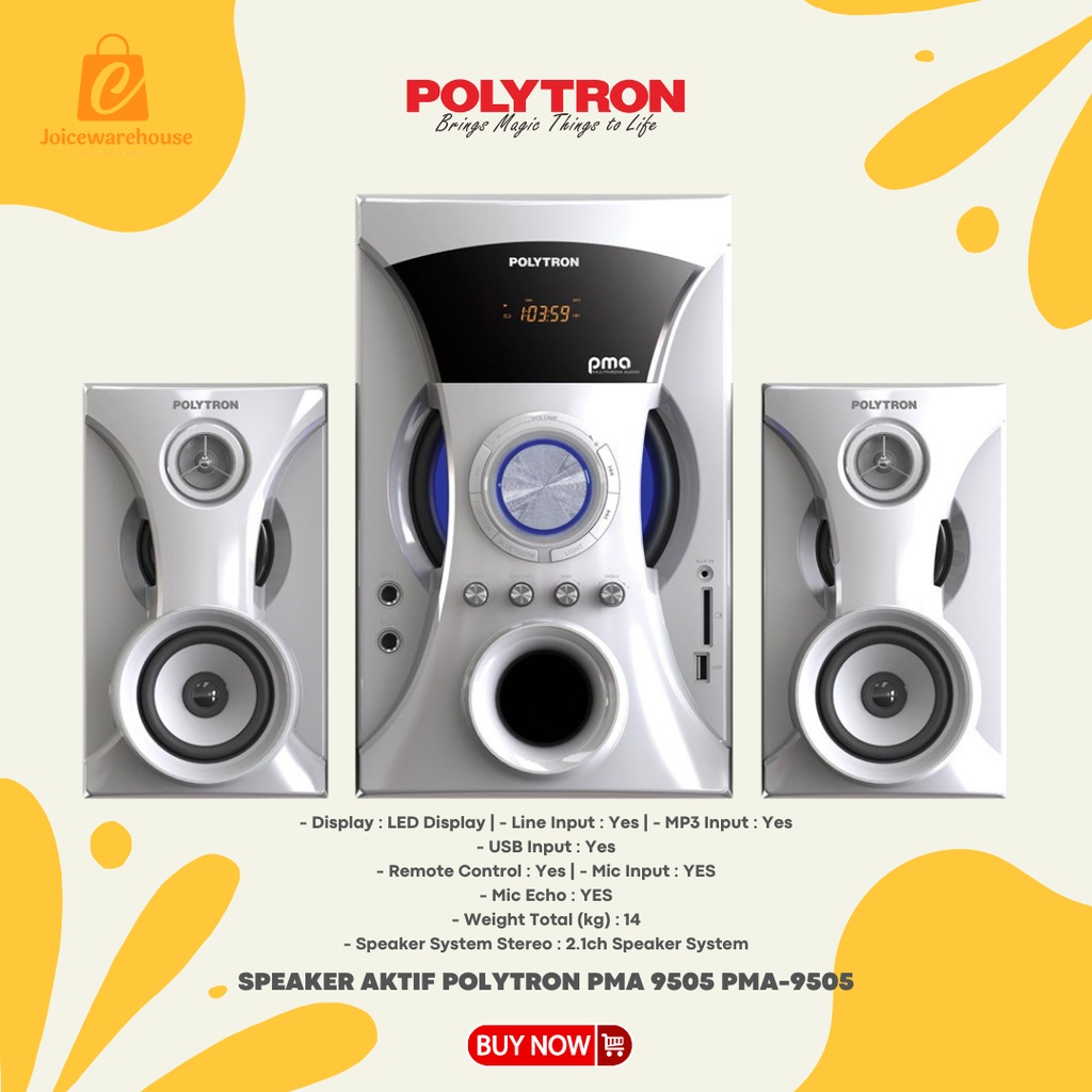 Jual SPEAKER AKTIF POLYTRON PMA 9525 | Shopee Indonesia