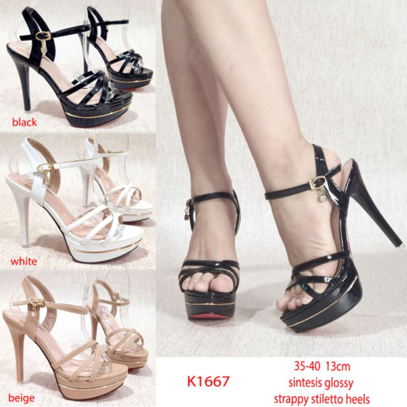 Jual strappy stiletto heels 13cm shoes Shopee Indonesia