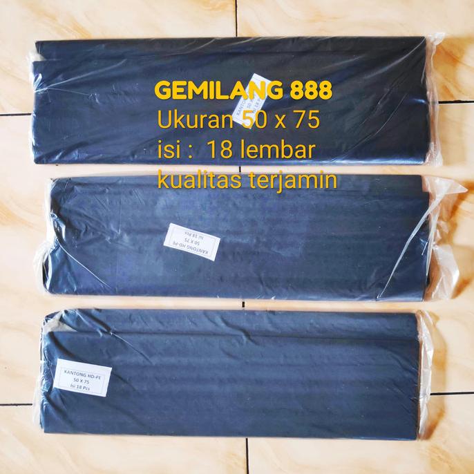 Jual PLASTIK SAMPAH UK 50X75 ISI 30 BKS TRASH BAG TRASHBAG KANTONG