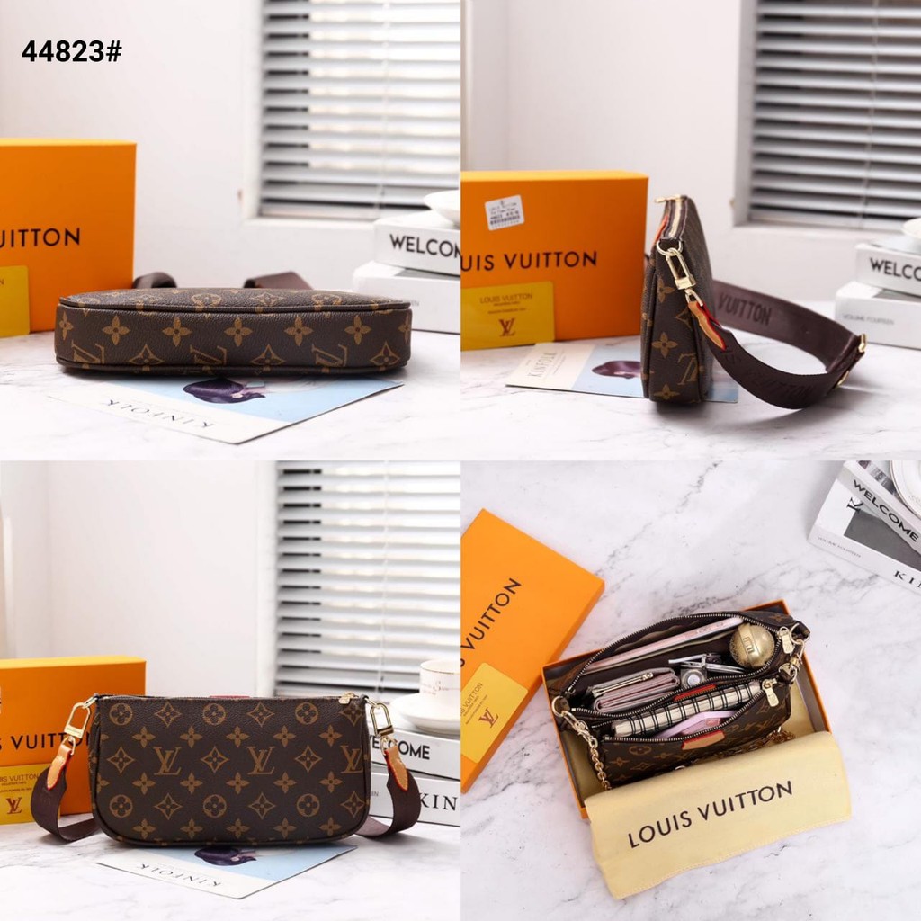 Tas Lv Louis Vuitton Multi Pochette Accessoires Set 3in1 Crossbody