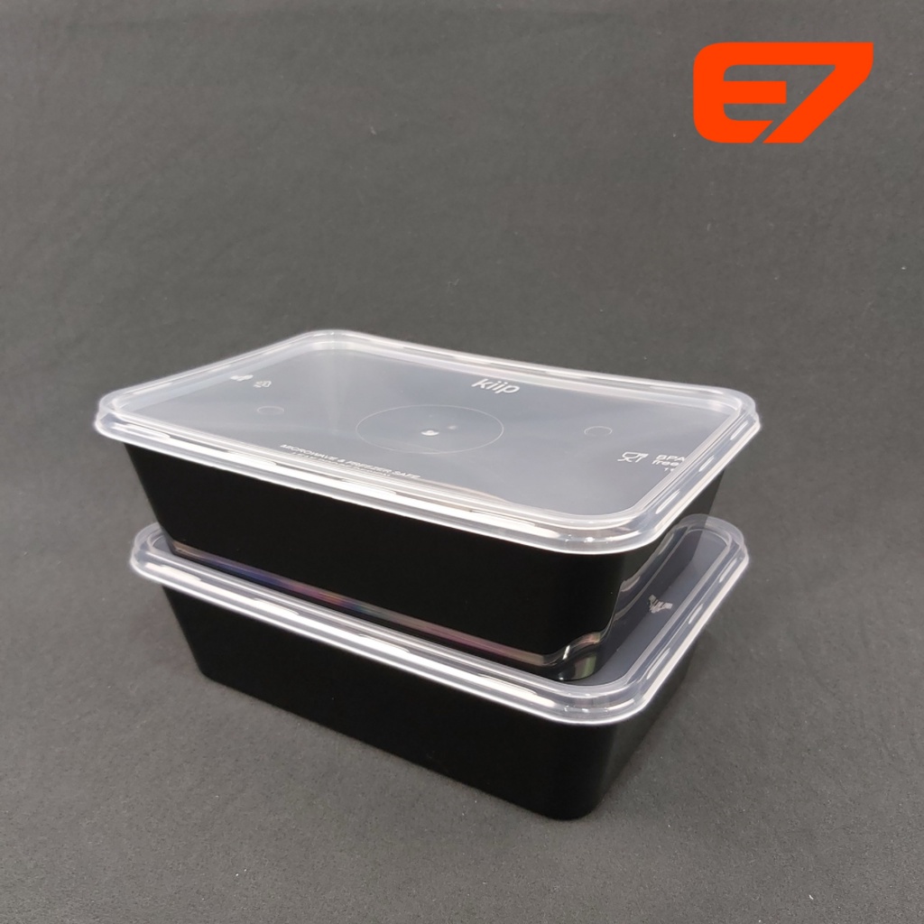 Jual Thinwall RT KIIP Hitam Container Box Makan Plastik 650ml (250pcs ...