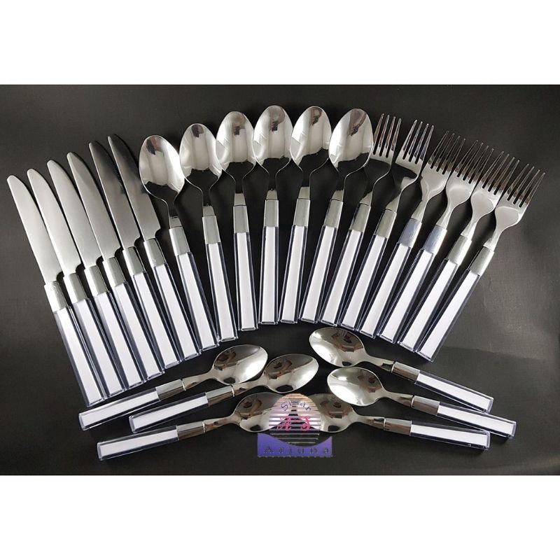 Jual Sendok Set Stainless Putih Cantik Elegan | Shopee Indonesia