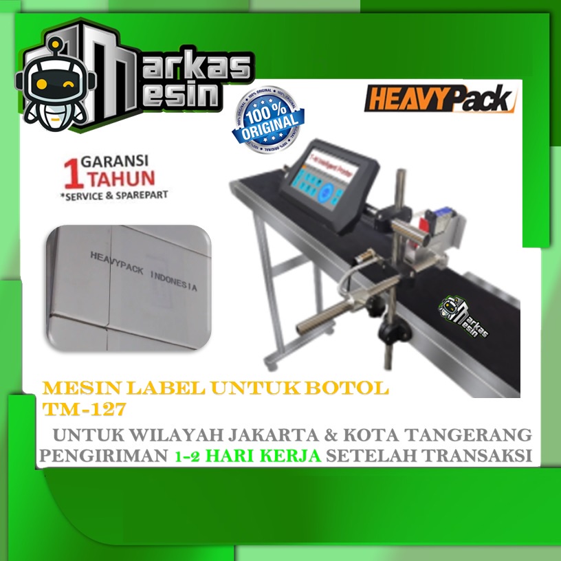 Jual Mesin Label Untuk Botol Bulat Semi Automatic+Conveyor TM-127 ...