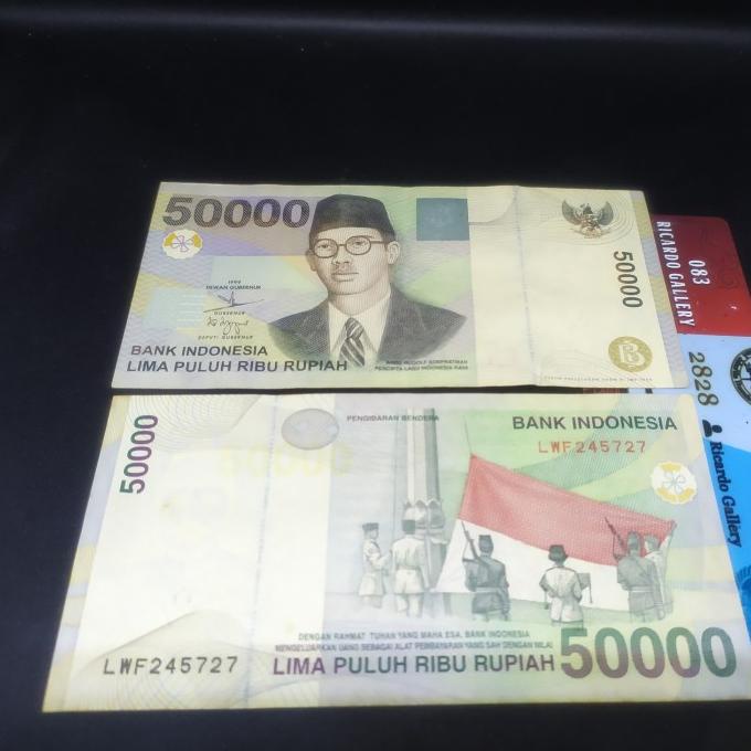 Jual [COD] uang kuno 50.000 rupiah 50 ribu wr soepratman mulus gress ...