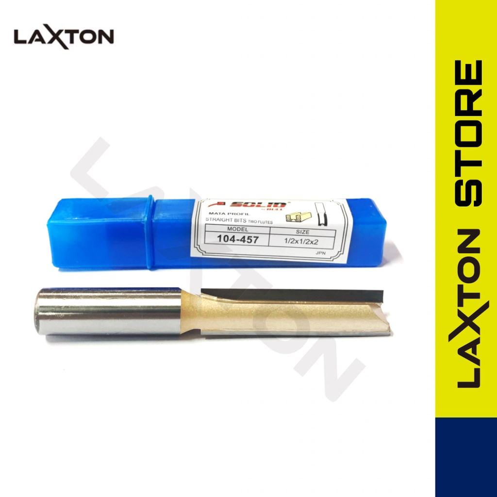 Jual Solid mata router profil kayu straight bit 104 series as 1/2