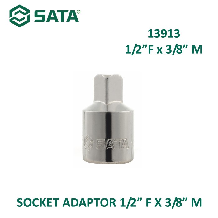 Jual SATA 13913 Socket Adaptor 1/2 Inch Female X 3/8 Inch Male ...