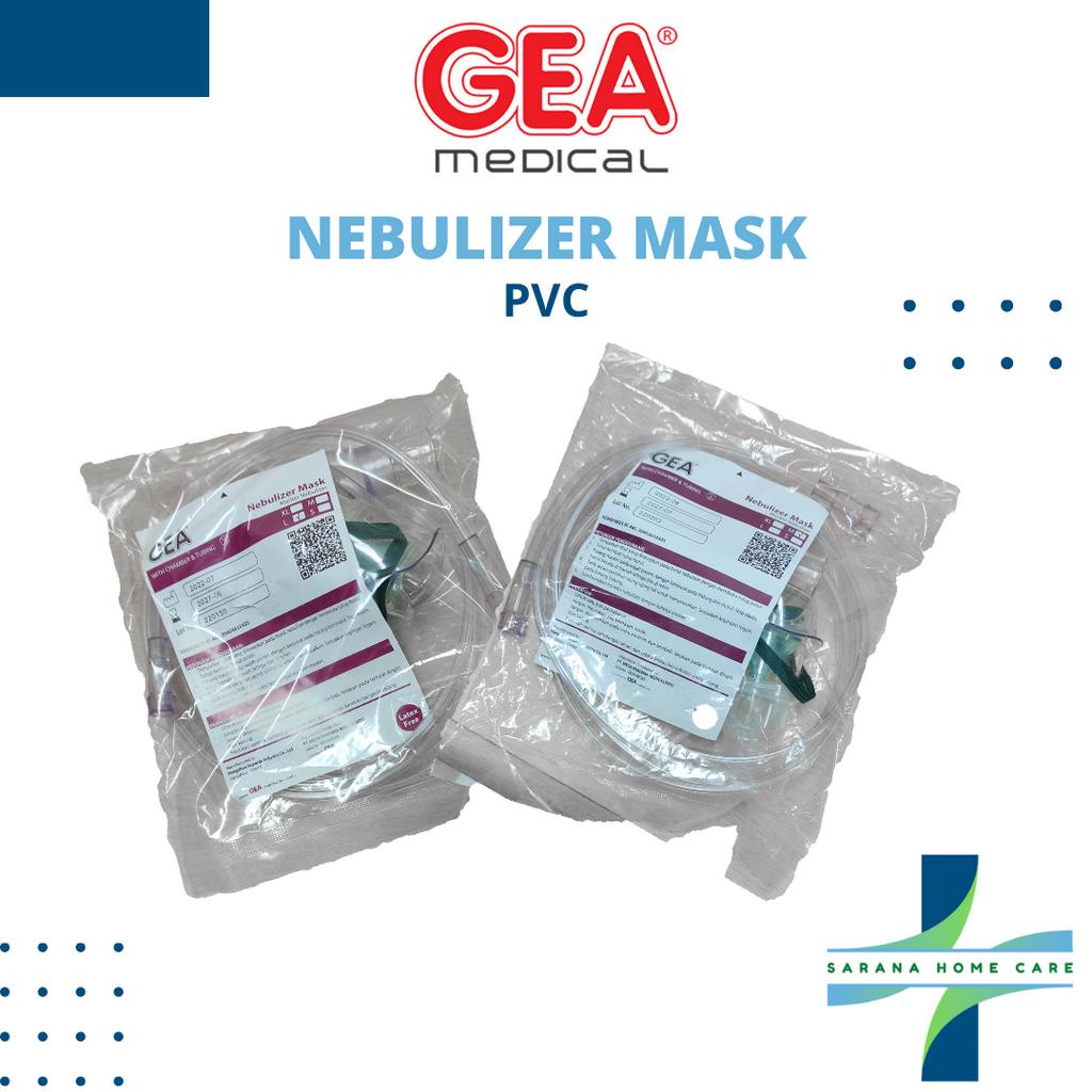 Jual GEA Nebulizer Mask PVC with Tube/ Masker nebulizer steril/ alat ...