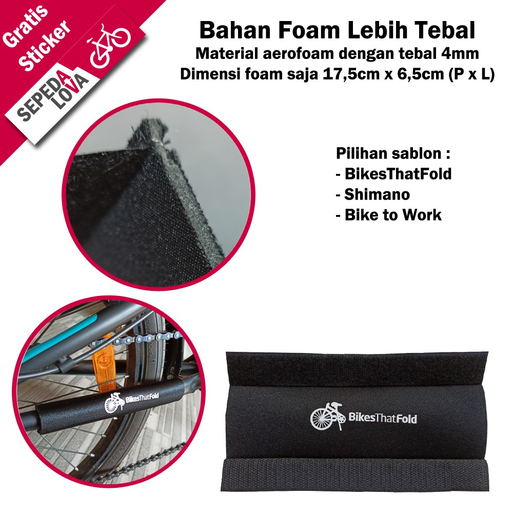 Jual Chain Protector Foam Pelindung Busa Rantai Frame Sepeda Lipat Seli ...