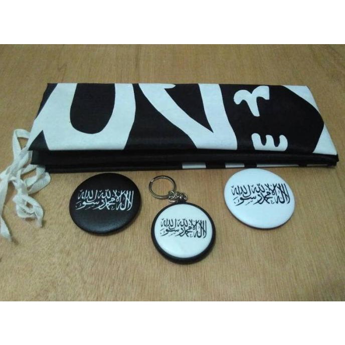 Jual Bendera (Paket 1A) Panji Islam Rasulullah Tauhid Ar Rayah | Shopee ...