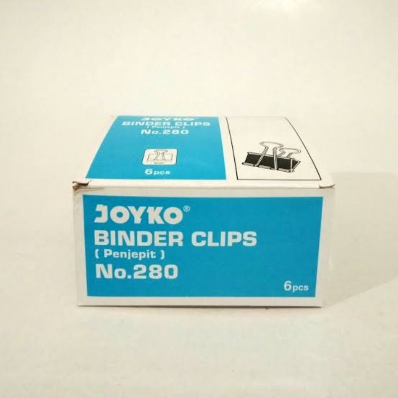 Jual Binder Clips Penjepit Kertas Joyko No 280 1 Box Isi 6pcs Shopee