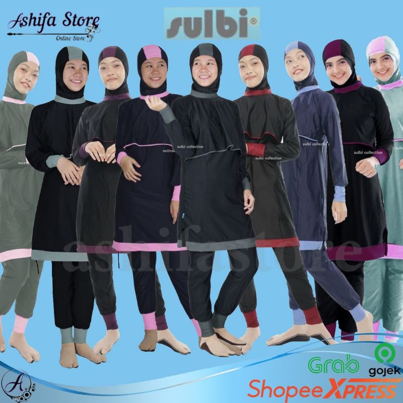 Jual Baju Renang Wanita Muslimah Sulbi Syari Hijab Polos MUMTAAZ ...