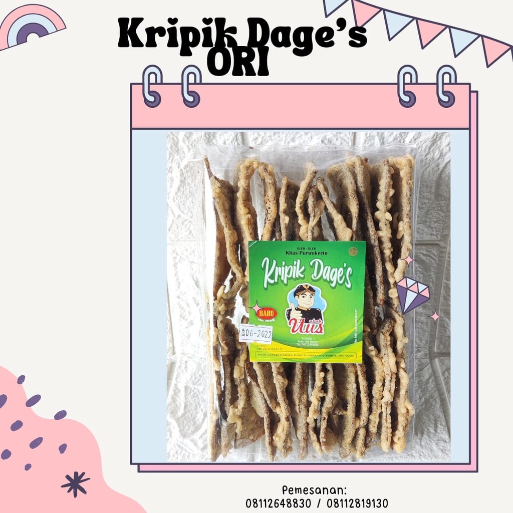 Jual Keripik Dage Ori Original Abah Uus Khas Purwokerto Shopee Indonesia