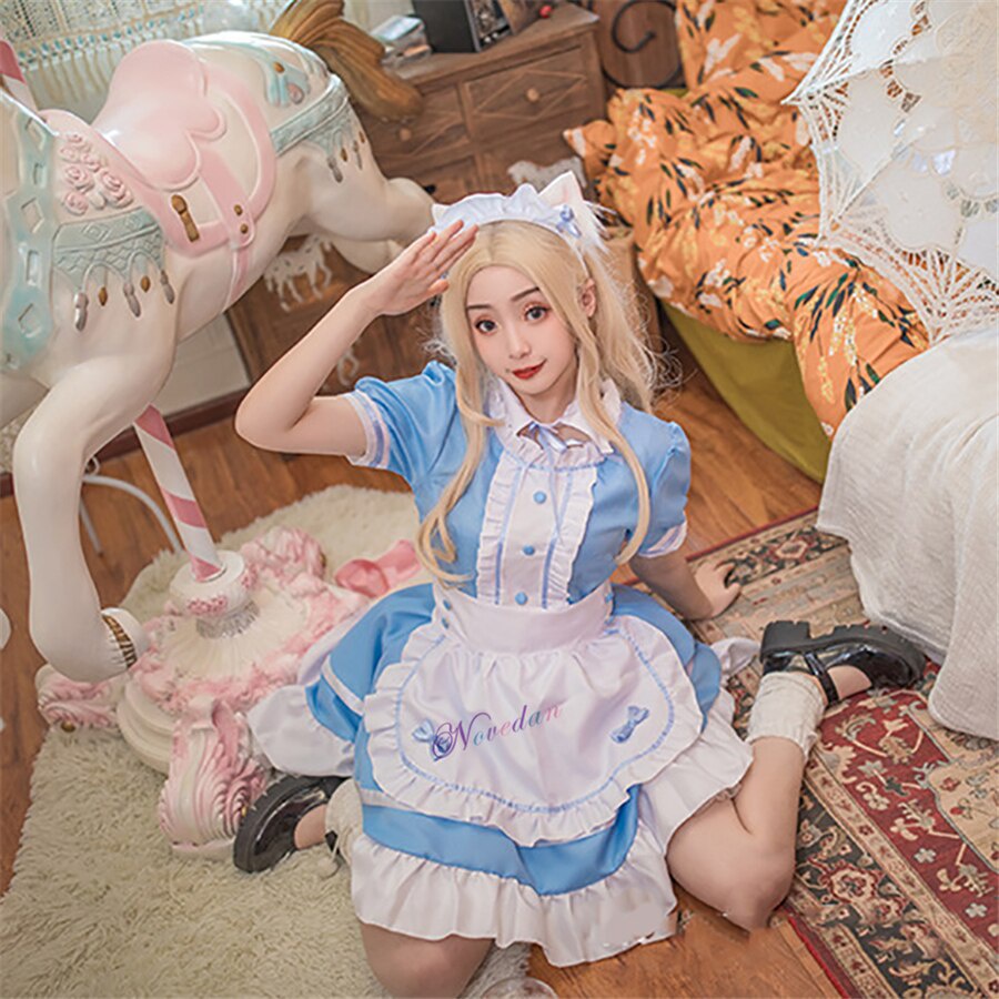 Jual PreOrder Sexy French Maid Costume Sweet Gothic Lolita Dress Anime ...